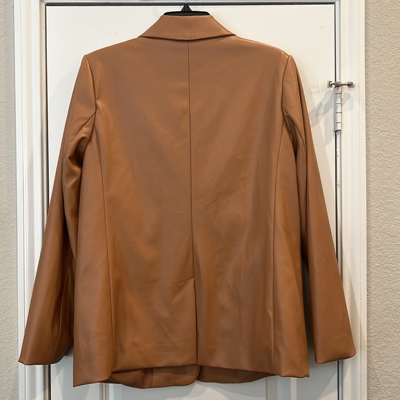 NWT! A new day brown faux leather blazer - Picture 2 of 5